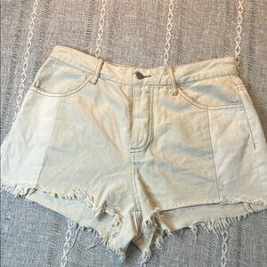Tribe High Waist Distressed Denim Shorts